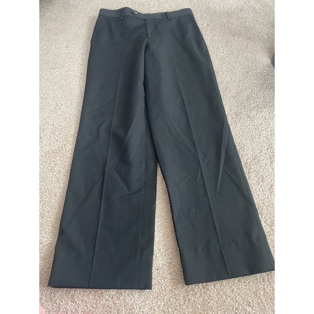 Lauren Ralph Lauren Boys Black Dress Pants Flat Front Trousers Size 12R 26W